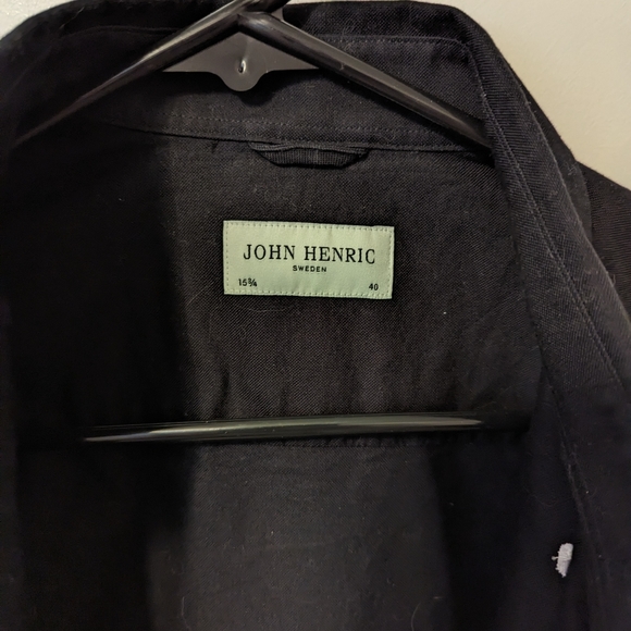 Black Oxford Shirt - John Henric - Picture 4 of 5